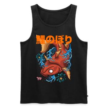 Koinobori - Men's Premium Organic Tank Top - black - Front - AI Model Male 178 light (178cm)