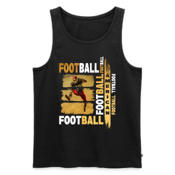 Joueur de football américain Gold Vintage Retro Sport - Débardeur bio Premium Homme - noir - Devant - Michal (187cm)