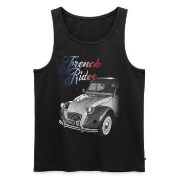 FRENCH RIDER, French car - Men's Premium Organic Tank Top - black - Front - AI Model Male 178 light (178cm)