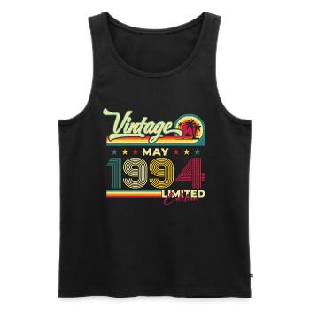 Best of May 1994 Vintage 1994 Birthday 1994 - Men's Premium Organic Tank Top - black - Front - AI Model Male 178 light (178cm)