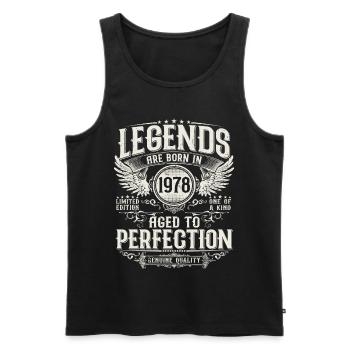 Né en 1978 Legends Cadeau d’anniversaire - Débardeur bio Premium Homme - noir - Devant - Michal (187cm)