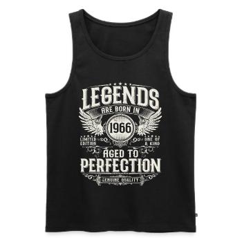 Né en 1966 Legends Cadeau d’anniversaire - Débardeur bio Premium Homme - noir - Devant - Michal (187cm)