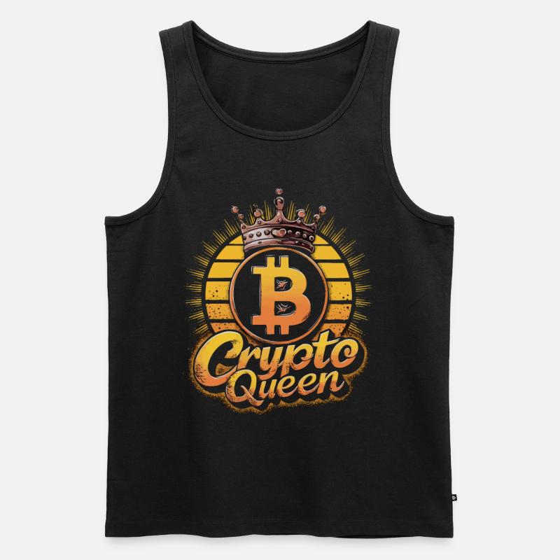 Crypto Queen Kryptowährung CryptoFashion - Männer Premium Bio Tank Top - Schwarz