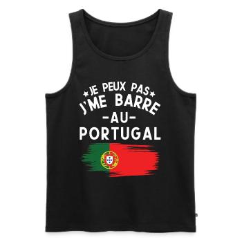 Je Peux Pas J'me Barre Au Portugal Vacances - Débardeur bio Premium Homme - noir - Devant - Michal (187cm)