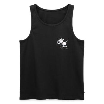 Happy Hund I West Highland White Terrier Hund - Männer Premium Bio Tank Top - Schwarz - Vorne - Michal (187cm)