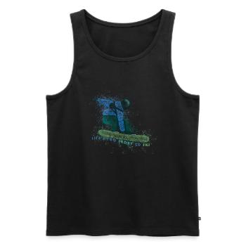 Das Leben ist zu kurz zum Skifahren - T-Shirt - Männer Premium Bio Tank Top - Schwarz - Vorne - AI Model Male 178 light (178cm)
