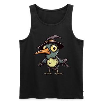Kolibri Vogel Halloween Lustig Zombie - Männer Premium Bio Tank Top - Schwarz - Vorne - Michal (187cm)