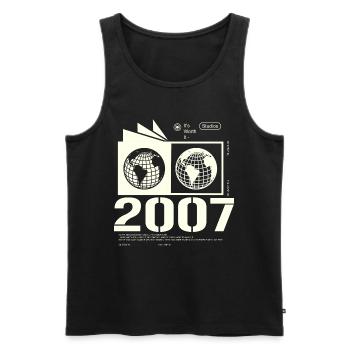 Jahrgang 2007 Retro Geburtstag Geschenk 2007 - Männer Premium Bio Tank Top - Schwarz - Vorne - AI Model Male 178 light (178cm)