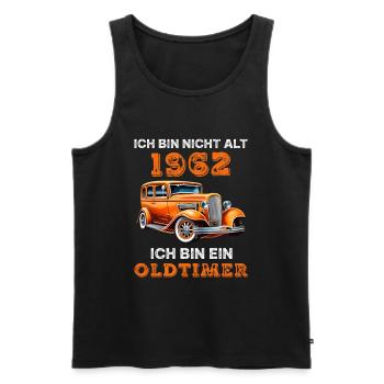 1962 Vintage Oldtimer Auto Geburtstag Spruch - Männer Premium Bio Tank Top - Schwarz - Vorne - Michal (187cm)