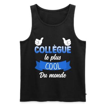 Collègue Homme Cadeau Sympa - Débardeur bio Premium Homme - noir - Devant - Michal (187cm)