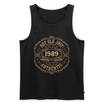 1989 Classic 1989 Retro 1989 Geburtstagsgeschenk - Männer Premium Bio Tank Top - Schwarz - Vorne - Michal (187cm)