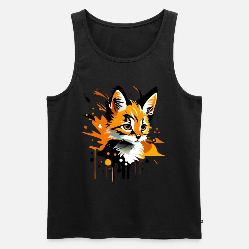 Kätzchen, Katze - Männer Premium Bio Tank Top - Schwarz