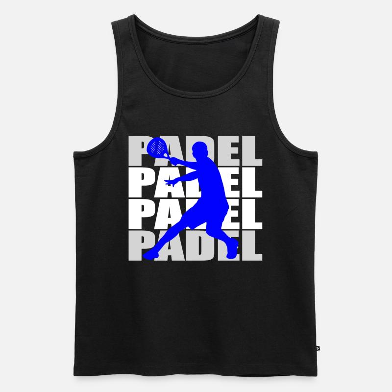 Padel - Männer Premium Bio Tank Top - Schwarz