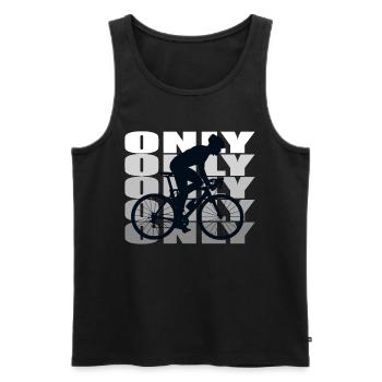 Bike - Männer Premium Bio Tank Top - Schwarz - Vorne - Michal (187cm)