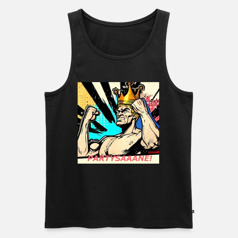 PARTYsane! - Männer Premium Bio Tank Top - Schwarz