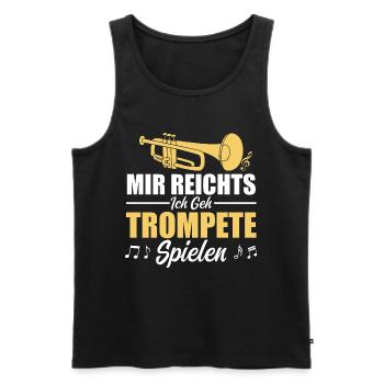 I've had enough, I'm going to play the trumpet - Men's Premium Organic Tank Top - black - Front - Michal (187cm)