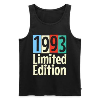 30th Birthday Vintage 1993 Limited Edition - Men's Premium Organic Tank Top - black - Front - AI Model Male 178 light (178cm)