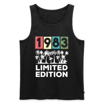 Limited Edition Vintage 1983 Fun 40th Birthday - Men's Premium Organic Tank Top - black - Front - AI Model Male 178 light (178cm)