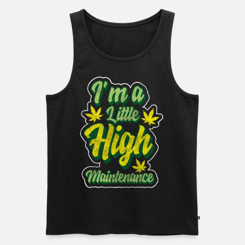 Hanf Sativa Haschisch Hasch - Männer Premium Bio Tank Top - Schwarz