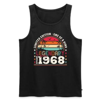Legendary September 1968 54th birthday gift - Men's Premium Organic Tank Top - black - Front - Michal (187cm)