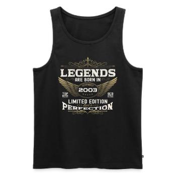 Legend November 2003 19th Birthday Gift Fun - Men's Premium Organic Tank Top - black - Front - AI Model Male 178 light (178cm)