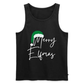 Merry Elfmas - Männer Premium Bio Tank Top - Schwarz - Vorne - Michal (187cm)