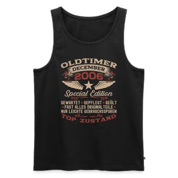 Oldtimer Dezember 2006 - 16. Geburtstag Geschenk - Männer Premium Bio Tank Top - Schwarz - Vorne - Michal (187cm)