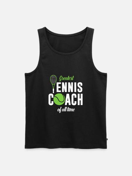 Largest tennis coach ever - Men's Premium Organic Tank Top - black