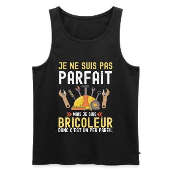 Bricoleur - Débardeur bio Premium Homme - noir - Devant - Michal (187cm)