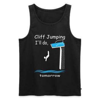 Cliff divers - Men's Premium Organic Tank Top - black - Front - Michal (187cm)