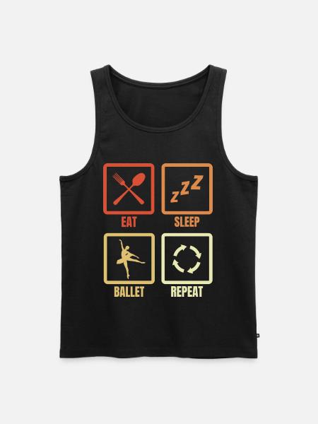 Eat Sleep Ballet Repeat - Men's Premium Organic Tank Top - black