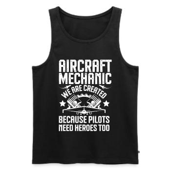 Aircraft Mechanic: Heroes for Pilots - Men's Premium Organic Tank Top - black - Front - Michal (187cm)