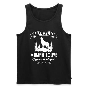 Maman Louve - Débardeur bio Premium Homme - noir - Devant - Michal (187cm)
