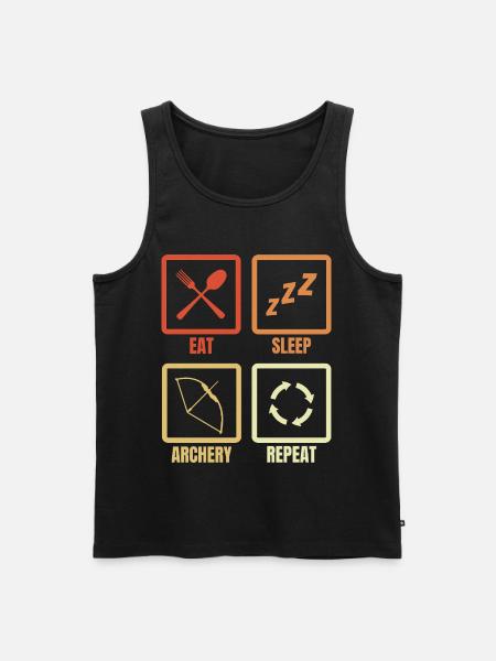 Eat Sleep Archery Repeat - Men's Premium Organic Tank Top - black