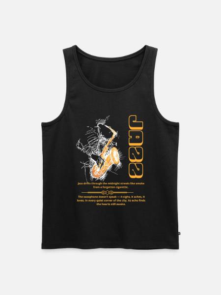 Jazz drifts through the midnight streets like a dragon - Men's Premium Organic Tank Top - black