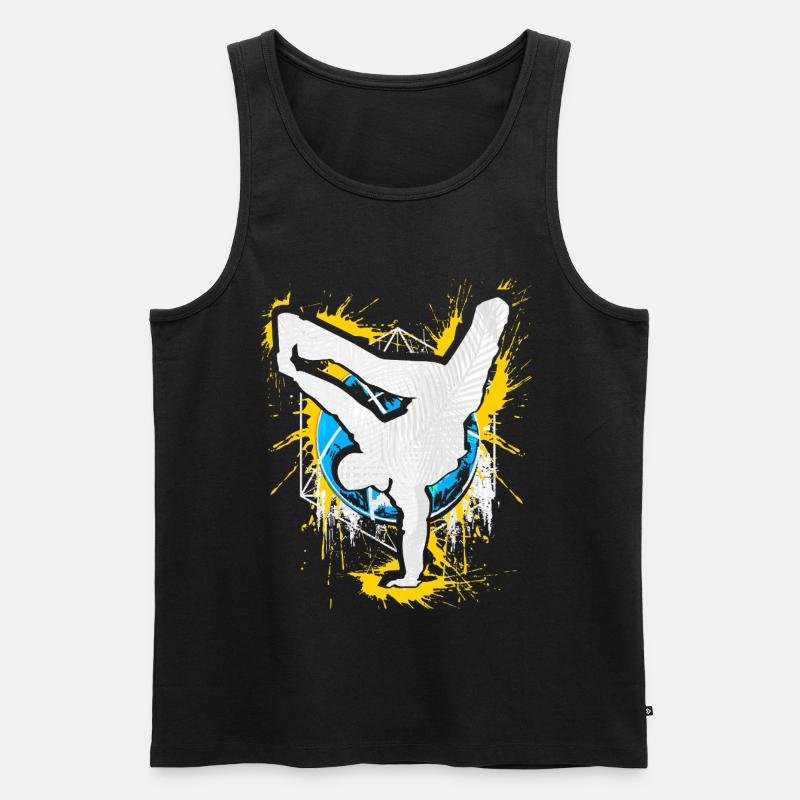 Breakdance Handstand Bboy - B-Boying Breakdancer - Débardeur bio Premium Homme - noir