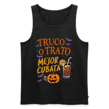 Trick or Treat Best Cubata - Men's Premium Organic Tank Top - black - Front - Michal (187cm)