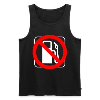 Stop gasoline diesel prices prohibition graphic - Men's Premium Organic Tank Top - black - Front - AI Model Male 178 light (178cm)