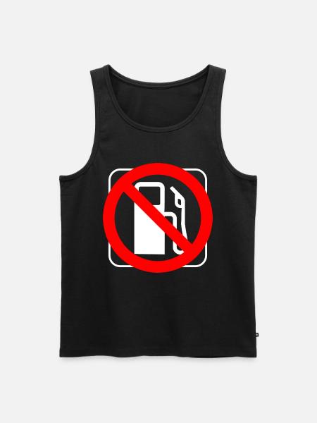 Stop gasoline diesel prices prohibition graphic - Men's Premium Organic Tank Top - black