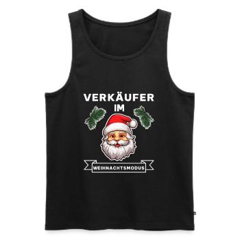Lustiger Verkäufer Weihnachten Beruf Spruch - Männer Premium Bio Tank Top - Schwarz - Vorne - AI Model Male 178 light (178cm)