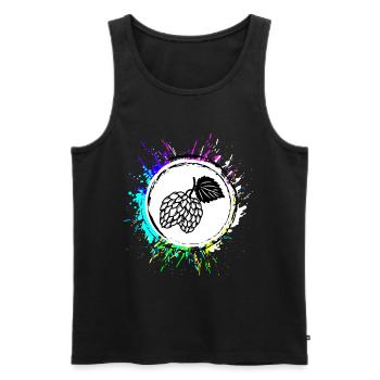 Bier Hopfen zapfen Brauerei - Männer Premium Bio Tank Top - Schwarz - Vorne - Michal (187cm)