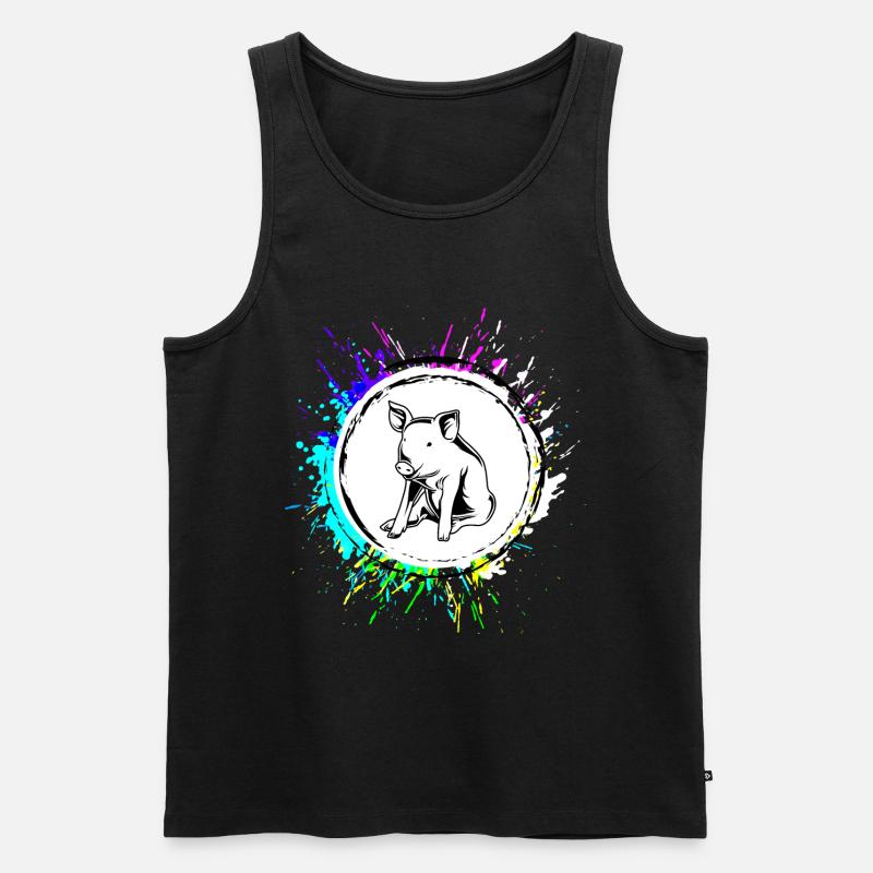 Schwein Tier - Männer Premium Bio Tank Top - undefined