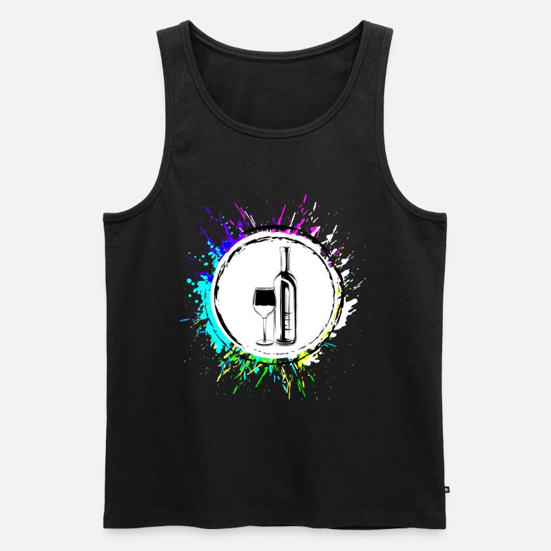 Wein Icon - Männer Premium Bio Tank Top - undefined