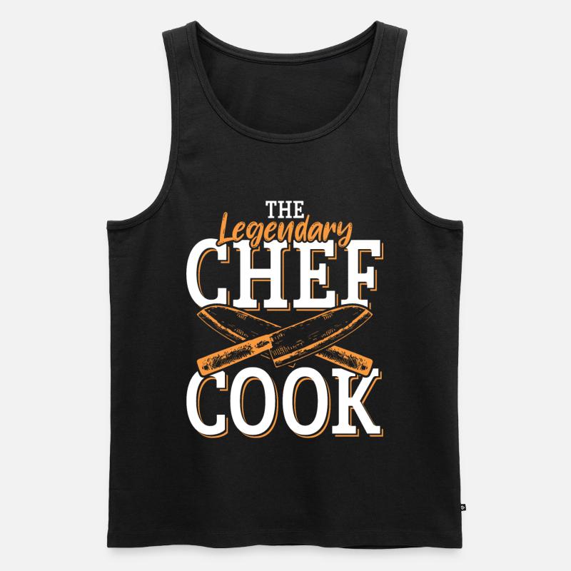 chefkoch koch kochen spruch - Männer Premium Bio Tank Top - Schwarz