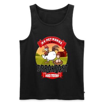 Mon animal de compagnie prépare le petit-déjeuner, qu’en est-il du vôtre drôle - Débardeur bio Premium Homme - noir - Devant - AI Model Male 178 light (178cm)