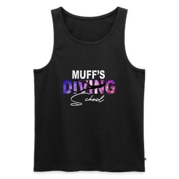 Muff's Tauchschule - Männer Premium Bio Tank Top - Schwarz - Vorne - AI Model Male 178 light (178cm)