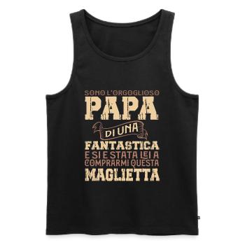 Papa di una figlia fantastica Family - Men's Premium Organic Tank Top - black - Front - AI Model Male 178 light (178cm)