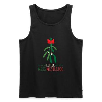 Kleine Fräulein Mistel Symbol der Liebe Zu Weihnachten - Männer Premium Bio Tank Top - Schwarz - Vorne - AI Model Male 178 light (178cm)