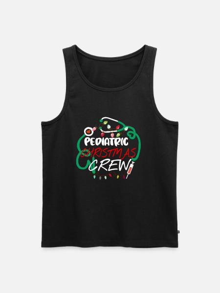 Kinderkrankenschwester Weihnachtscrew Kinderarzt - Männer Premium Bio Tank Top - Schwarz