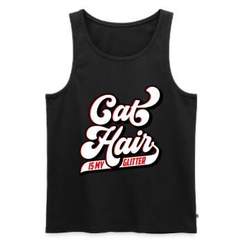 Cat hair is my glitter | Colors can be changed - Men's Premium Organic Tank Top - black - Front - AI Model Male 178 light (178cm)